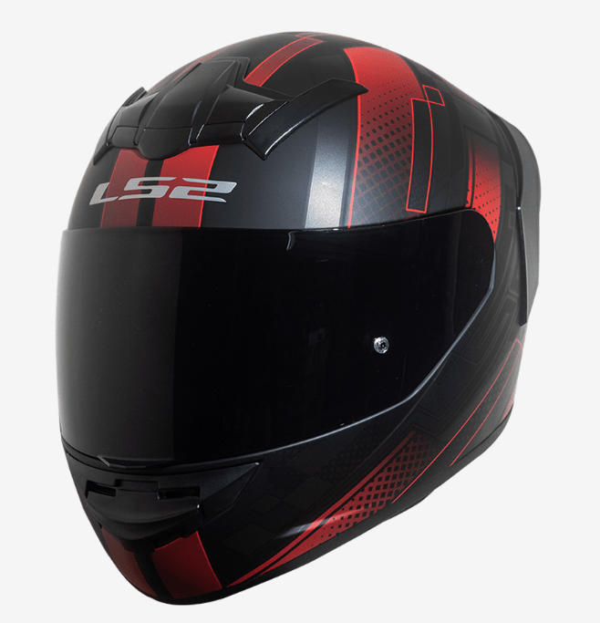CASCO INTEGRAL LS2 NS352 ENIX NEGRO MATE / ROJO2