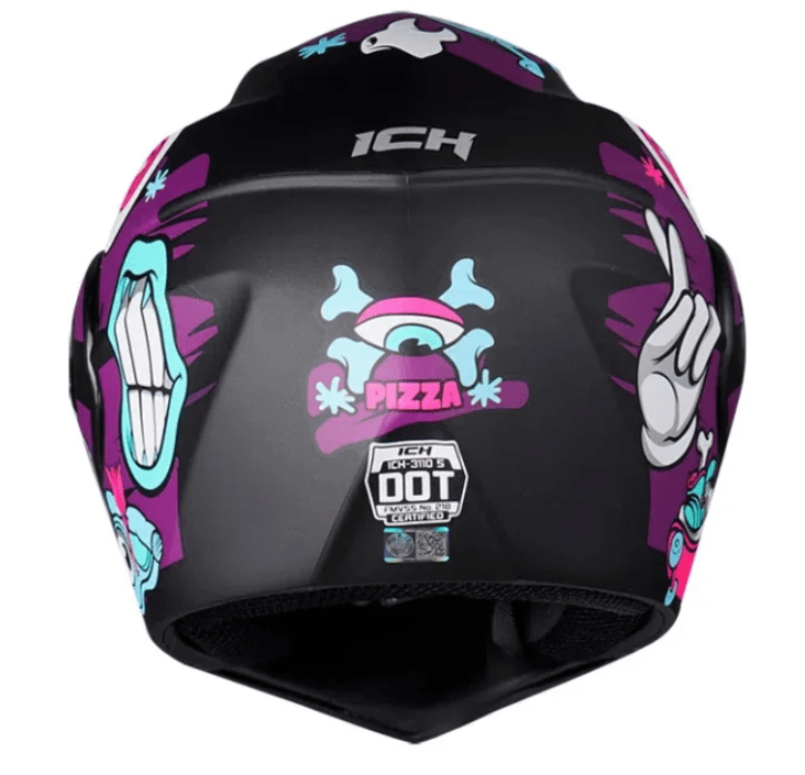 CASCO ABATIBLE ICH PIZZA ROSADO KIDS4