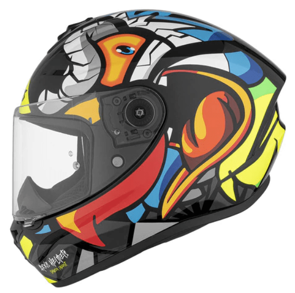 CASCO INTEGRAL AXXIS DRAKEN PARROT NEGRO/AMARILLO BRILLO1