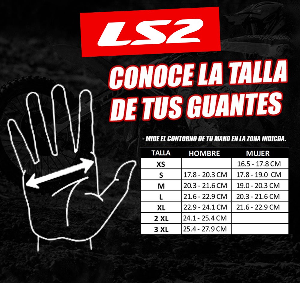 GUANTES LS2 RAY HOMBRE NEGRO7