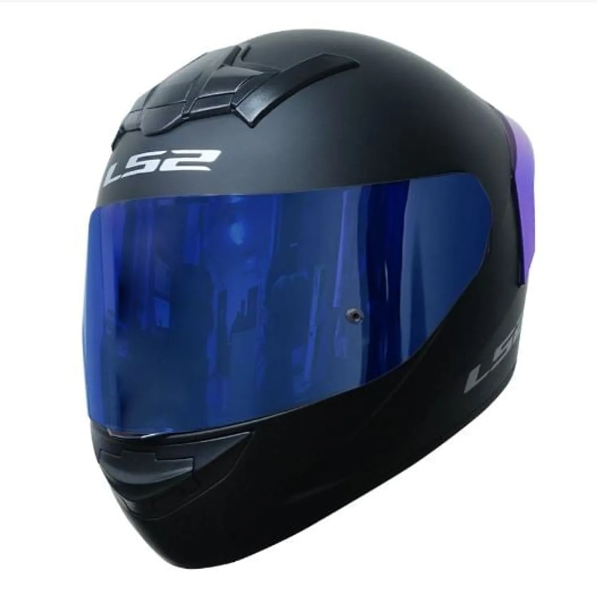 CASCO INTEGRAL LS2 NS352 NEGRO MATE SAFIRO AZUL2