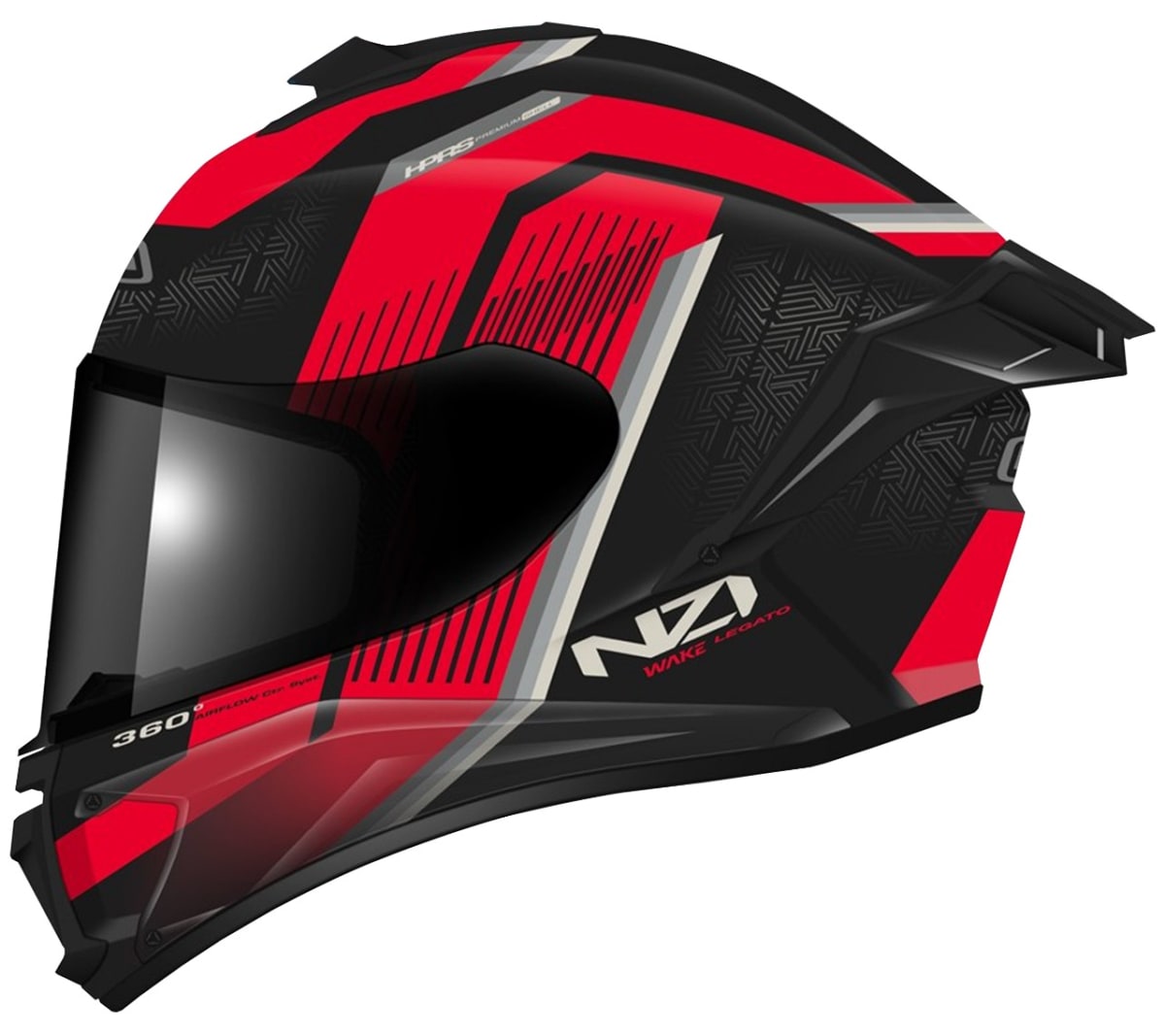 CASCO INTEGRAL NZI WAKE STREAM BOOSTER LEGATO NEGRO  / ROJO MATE1