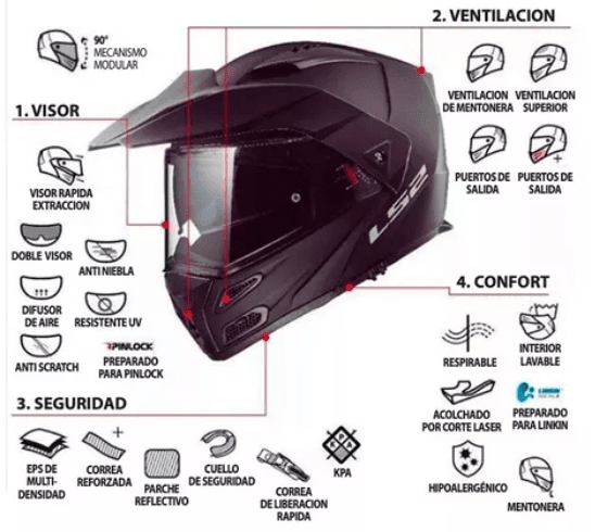 CASCO ABATIBLE LS2 FF324 METRO EVO NEGRO BRILLO1