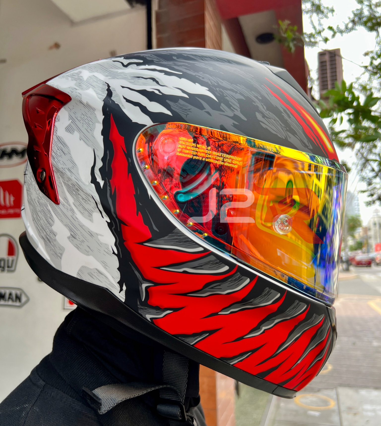 CASCO INTEGRAL SOMAN RAPTOR ANTIVENOM V/REVO J2 RACING