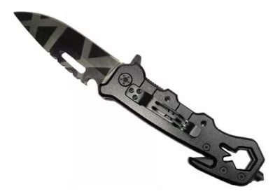 CUCHILLO HOJA PINTADA NEGRO D-38