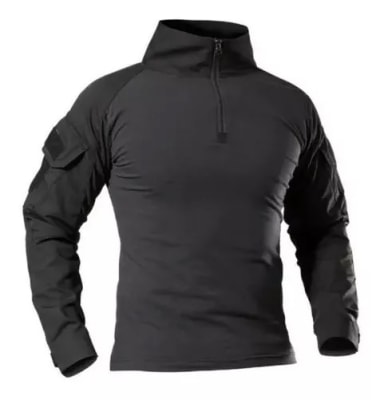 POLERA TÁCTICA MANGA LARGA NEGRO