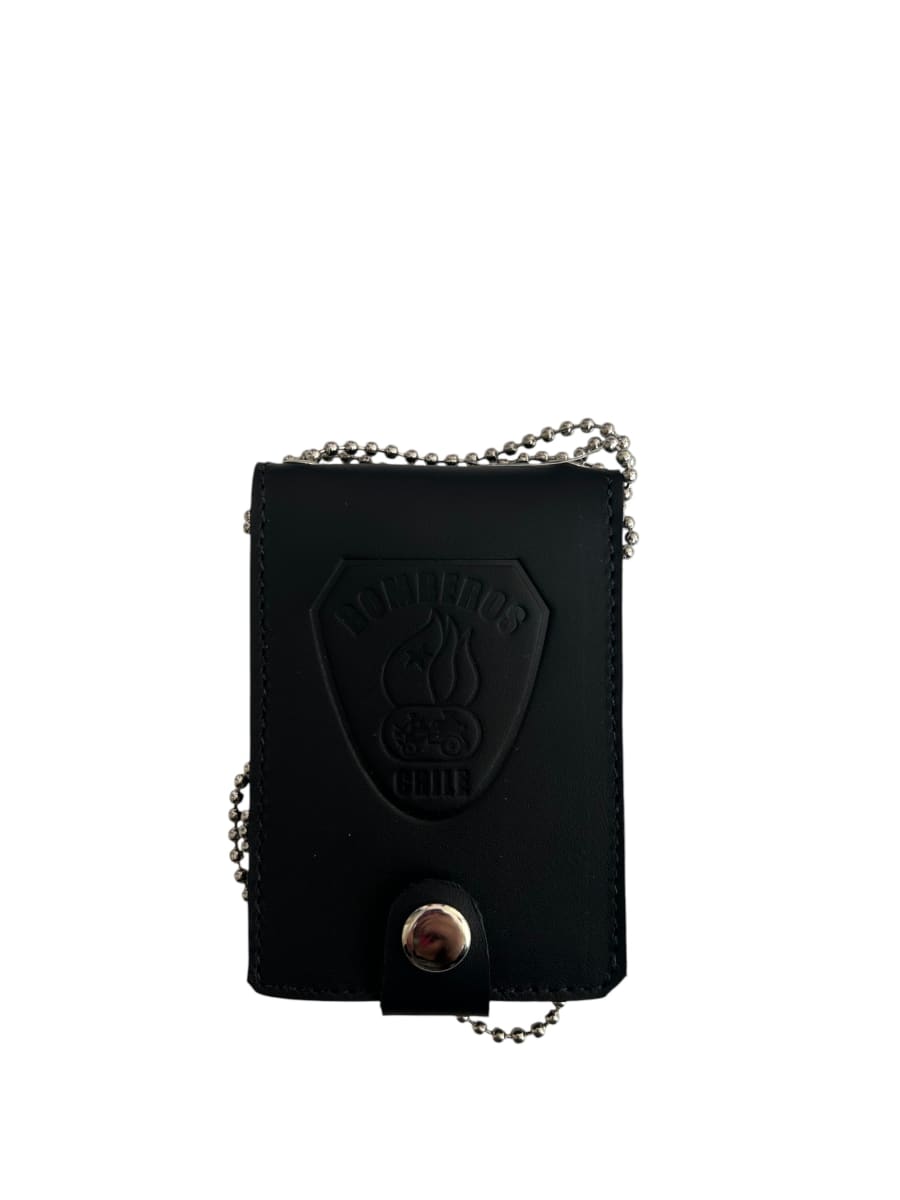 PORTA CREDENCIAL BOMBEROS CUERO NEGRO1