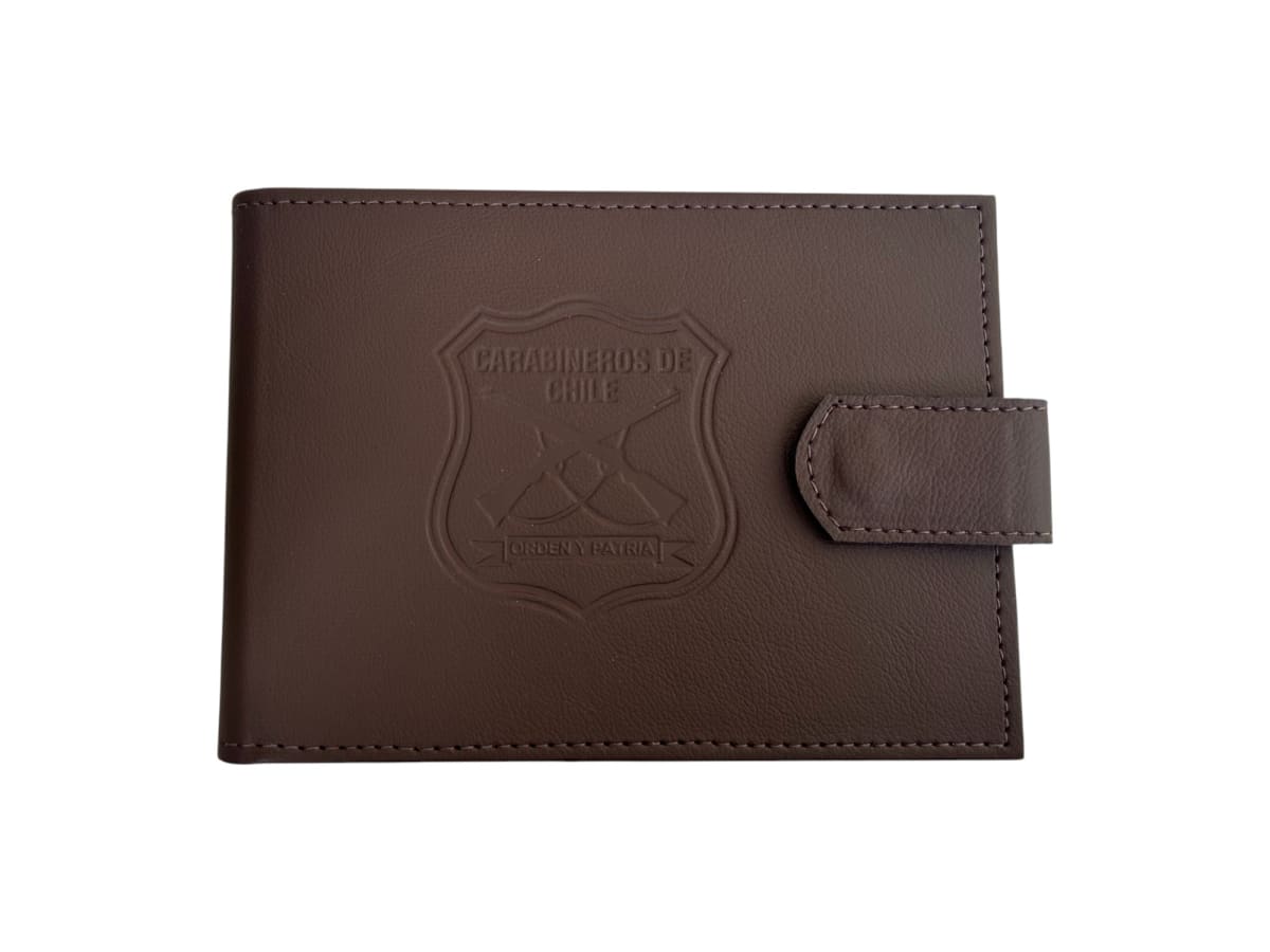 PORTA TALONARIO CARABINEROS CAFÉ1