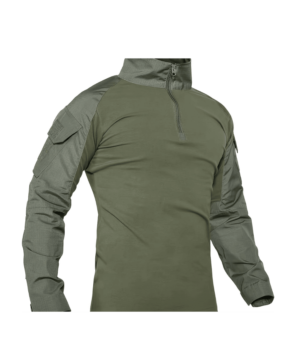 POLERA TÁCTICA MANGA LARGA VERDE1