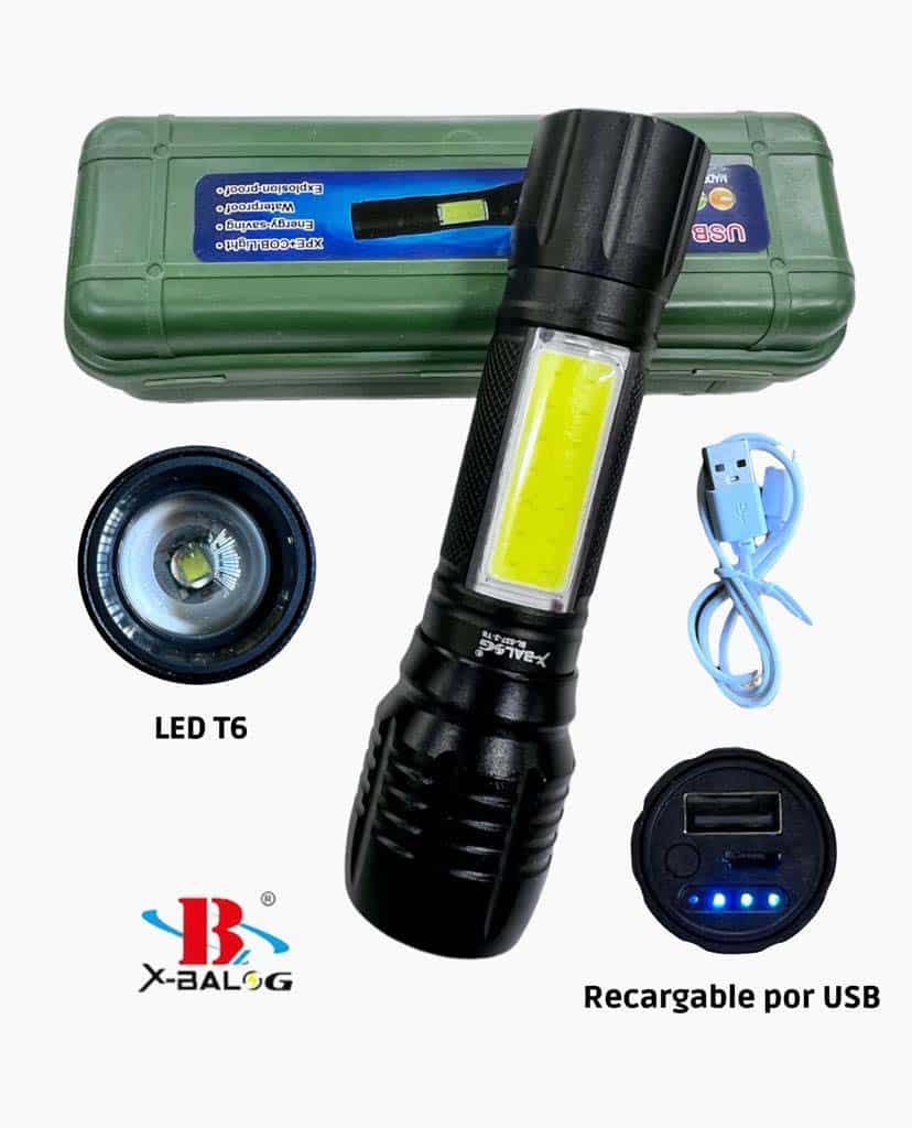 LINTERNA FRONTAL Y LATERAL USB2