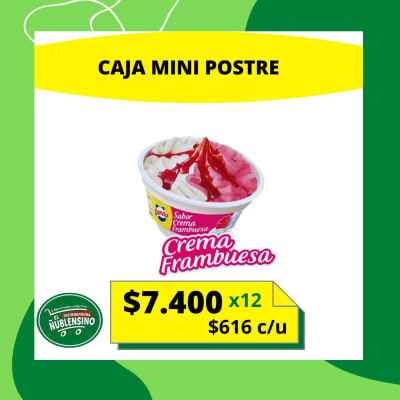 MINI POSTRE CREMA FRAMBUESA 12UNID1