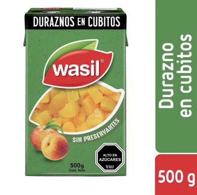 DURAZNOS EN CUBITO WASIL 500GRS1
