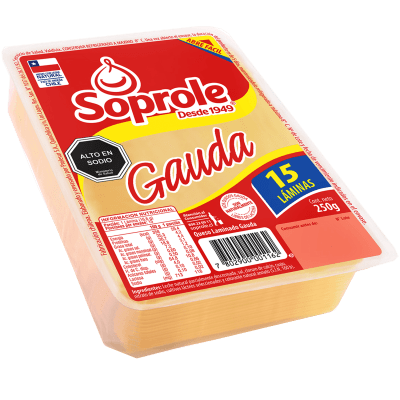 QUESO GAUDA SOPROLE 15LAM 250GRS1