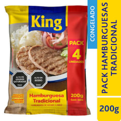 PACK HAMBURGUESA KING 4x50GRS