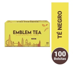 TE NEGRO EMBLEM 100 BOLSITAS