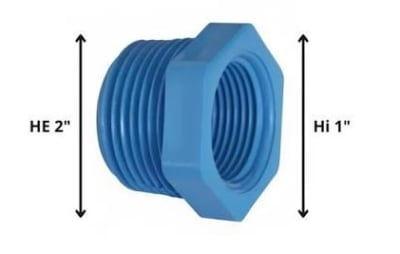 BUSHING PVC 2x1IMP HOFFENS