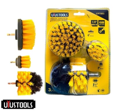CEPILLOJUEGO DE 3 LIMPIEZA PARA TALADRO UYUSTOOLS