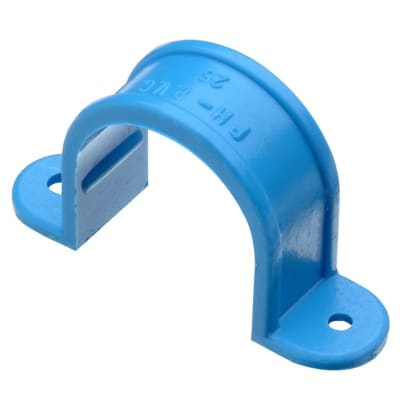 ABRAZADERA PVC AZUL 20MM HOFFENS