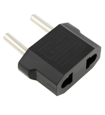 ADAPTADOR ENCHUFE ADAPTADOR PLANO-REDONDO AMERICANO