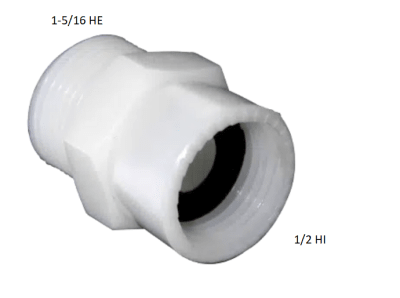 ADAPTADOR PLASTICO 1-5/16HE - 1/2HI