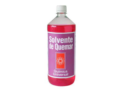 SOLVENTE QUEMAR 1 LITRO ROJO QUIMICA UNIVERSAL