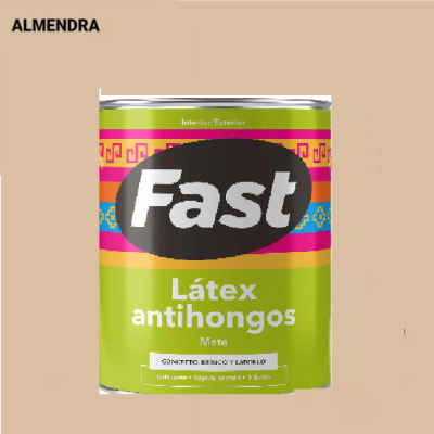 LATEX AL AGUA GALON ALMENDRA FAST TRICOLOR