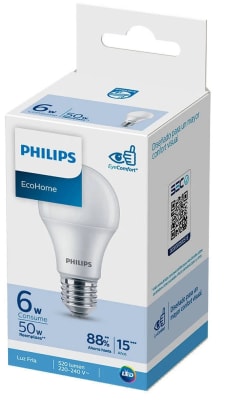 AMPOLLETA LED E27 EH LUZ FRIA 6W PHILIPS IPBK
