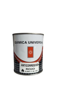 ANTICORROSIVO TARRO 1/8 DE GALON COLOR ROJO QUIMICA UNIVERSAL