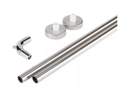 BARRA ANGULAR 1,00 X 1,00 CROMADAS BLIST