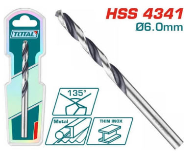 BROCA METAL HSS 6mm TAC1200604 TOTAL