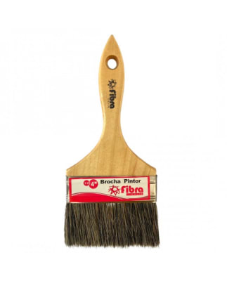 BROCHA FIBRA PINTOR MANGO MADERA 4