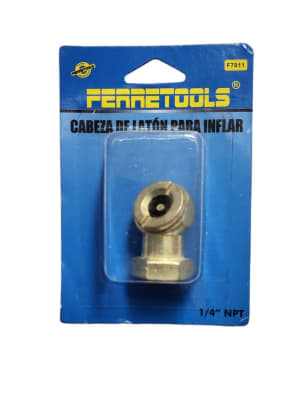 ACCESORIOS NEUMATICOS CABEZA DE LATON PARA INFLAR F7011 FERRETOOLS