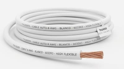 CABLE AUTO ELECTRICO 8 AWG BLANCO 0.2X74X5MM THUMDER 603393