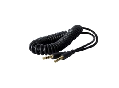 CABLE ESTEREO AUXILIAR 3.5MM 1.8MTS ESPIRAL COLOR NEGRO PHILCO
