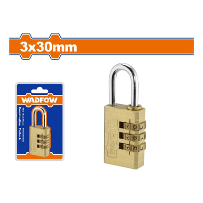 CANDADO CON  3 DIGITOS 3X30MM WADFOW WPD3433