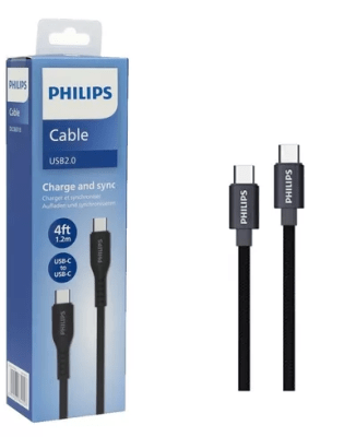 CABLE USB C - USB TIPO C - 1MTS PHILIPS DLC5533C