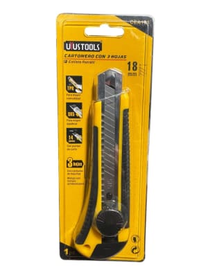 CARTONERO CUCHILLO 3 HOJAS UYUSTOOLS 18MM CEA101