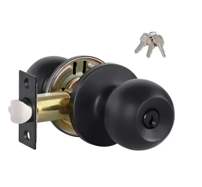CERRADURA CILINDRICA BAÑO DORMITORIO NEGRO FK9717