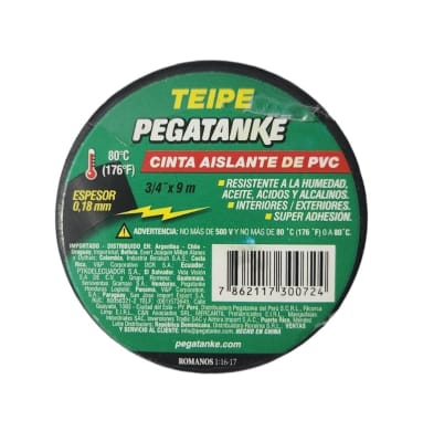 CINTA AISLANTE PEGATANKE TAPE 3/4X9MTS