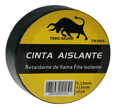 CINTA AISLANTE 18MMx5yd-0.13mm TORO NEGRO