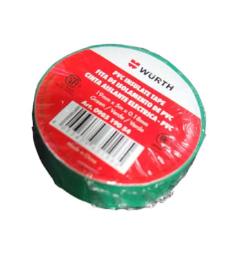 CINTA AISLANTE WURTH 19MMX5MTS VERDE