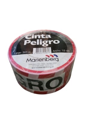 CINTA PELIGRO 48MMX305MTS COLOR BLANCO ROJO