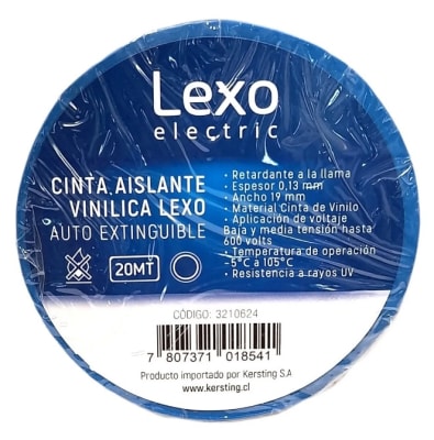 CINTA AISLANTE COLOR AZUL LEXO