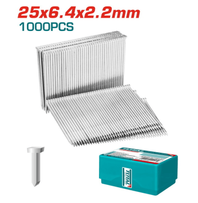 CAJA CLAVO GRAPA GA18 25MM 1000PCS TAC918253 TOTAL