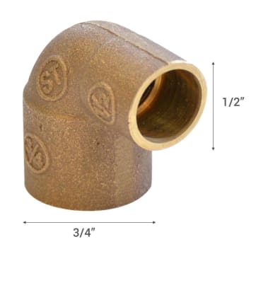 CODO BRONCE REDUCCION 3/4SO-1/2SO