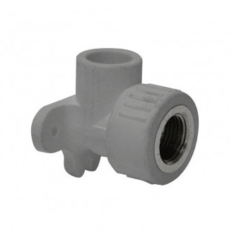 FITTING PPR GRIS CODO C/SOPORTE 25-3/4HI METALICO