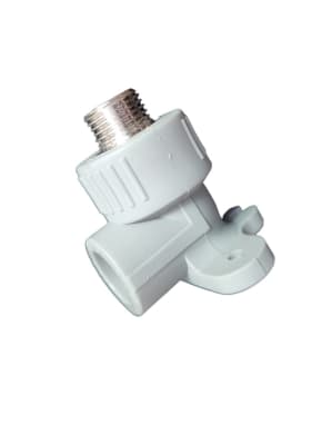 FITTING PPR GRIS CODO C/SOPORTE 25-1/2HE METALICO