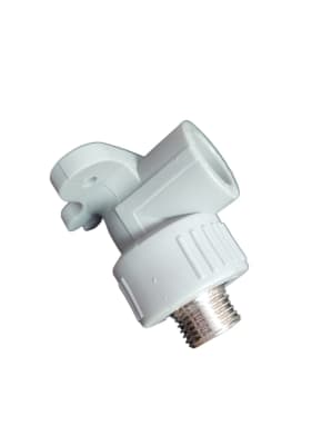 FITTING PPR GRIS CODO C/SOPORTE 20-1/2HE METALICO