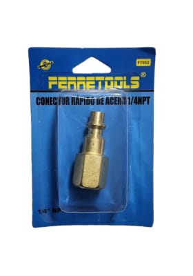 ACCESORIOS NEUMATICOS CONECTOR RAPIDO MACHO DE ACERO 1/4NPT HI F7002 FERRETOOLS