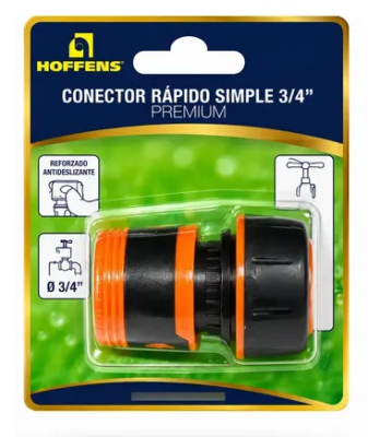 CONECTOR RAPIDO MANGUERA RIEGO SIMPLE 3/4